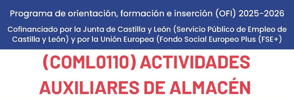 Curso de Actividades Auxiliares de Almacén en Palencia